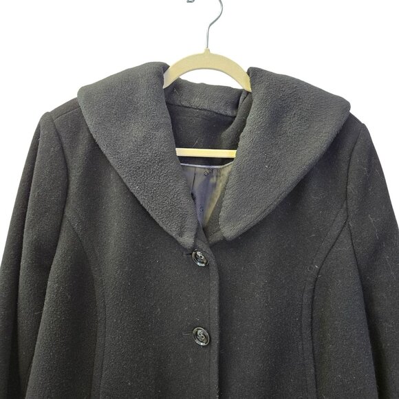 Lands' End Wool Blend Fleece Collar Swing Coat Size 2XL (est) - Picture 4 of 7